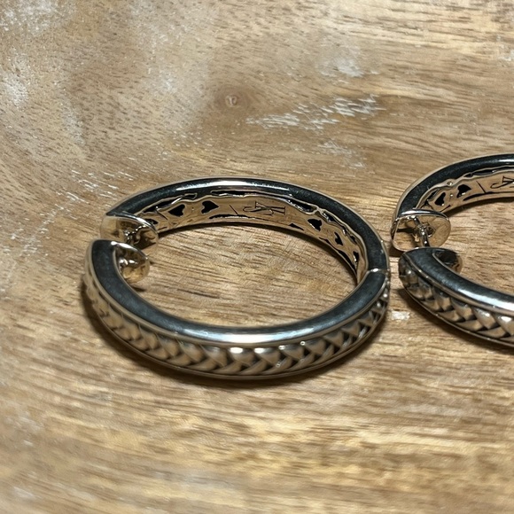 *SOLD* Scott Kay Basket Weave Hoop 925 Sterling Silver Earrings - Picture 11 of 16